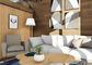 Dört Parça Suit Yatak ile Loft Ayna Modern Prefabrik Modüler Evler